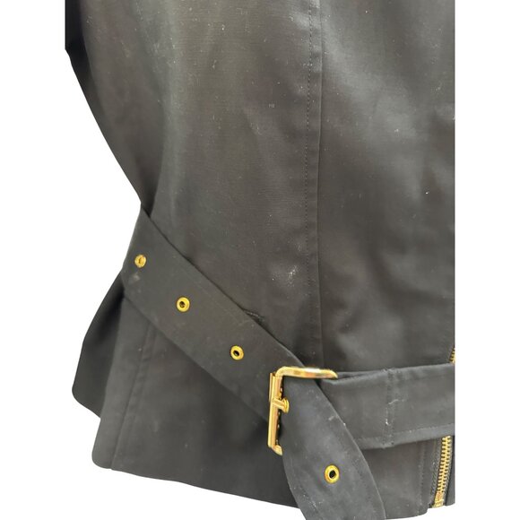 Michael Kors Womens Black Cotton/Spandex Blazer Size 12 SKU 7023 - Picture 8 of 11